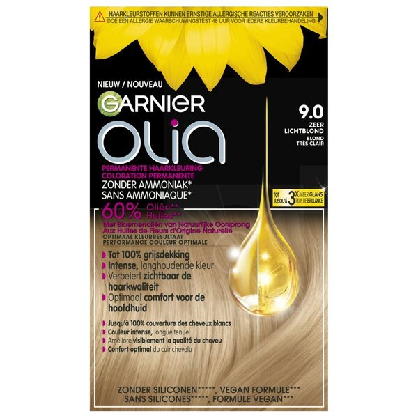 Garnier Olia 9.0 Labai šviesiai blondinė ilgalaikiai plaukų dažai