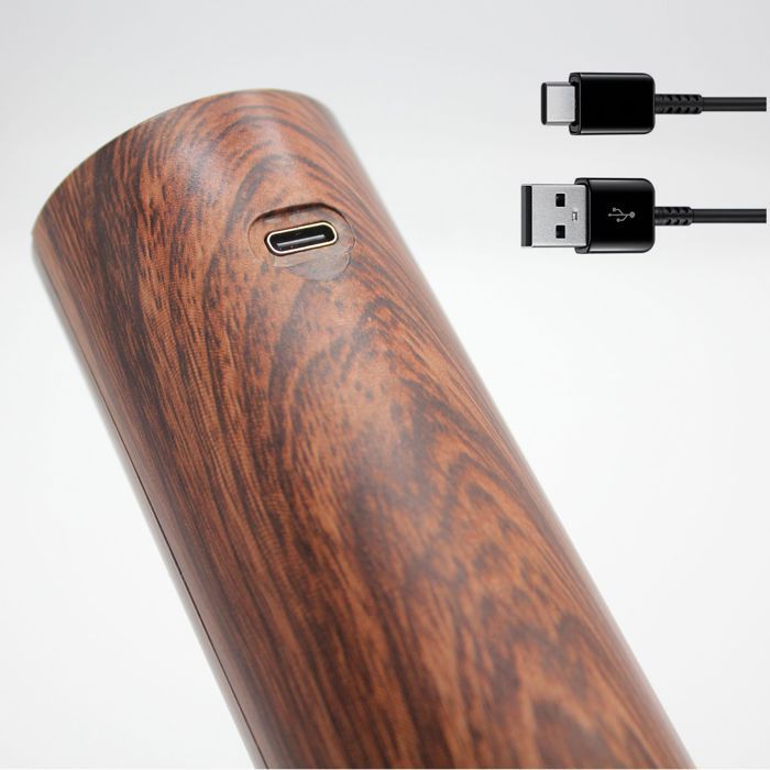 Tire Bouchon Électrique LED FISHTEC Rechargeable Effet Bois Coupe Capsule 300 Bouteilles USB Type C