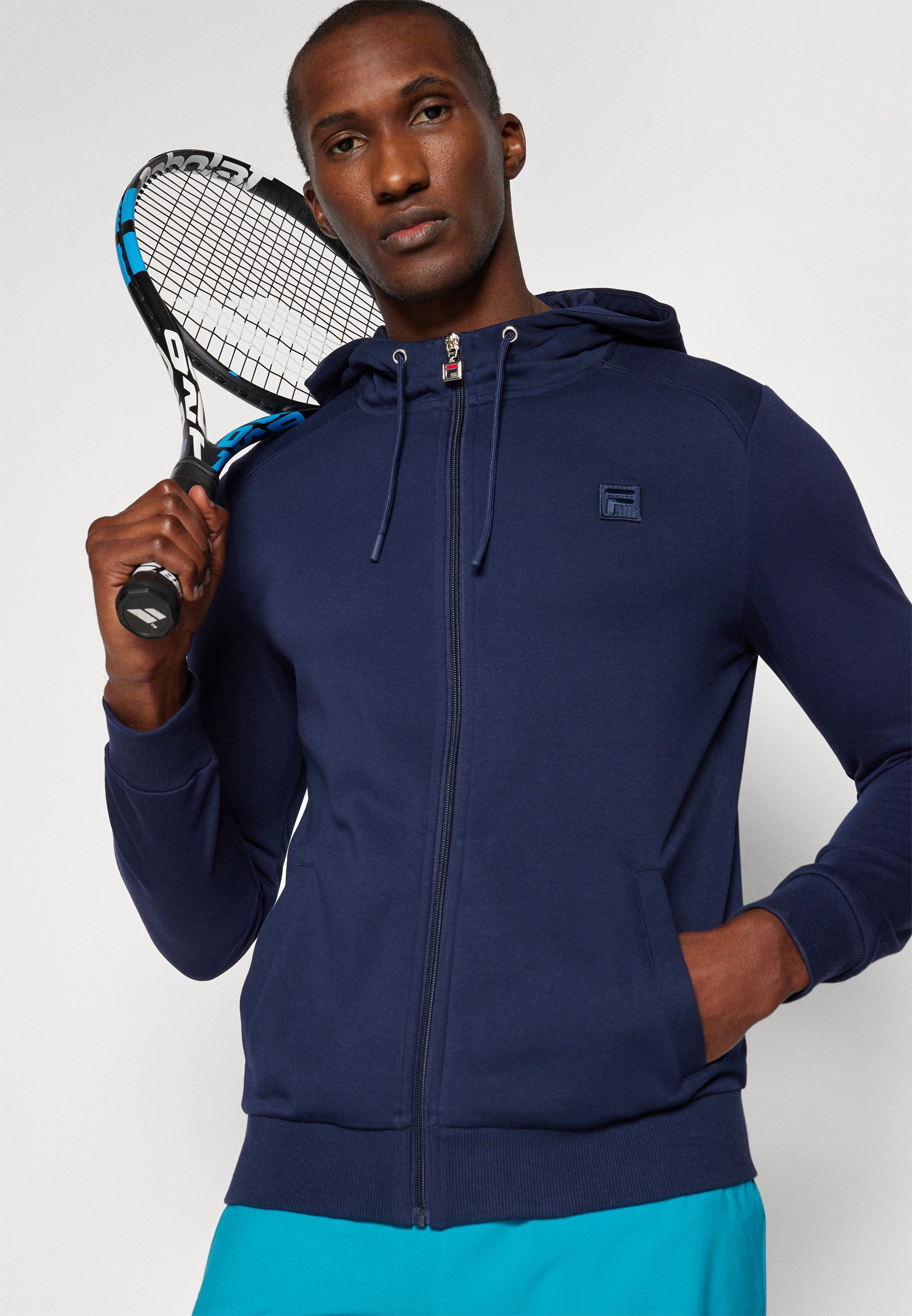 Fila ROBIN - Felpa con zip - blu navy