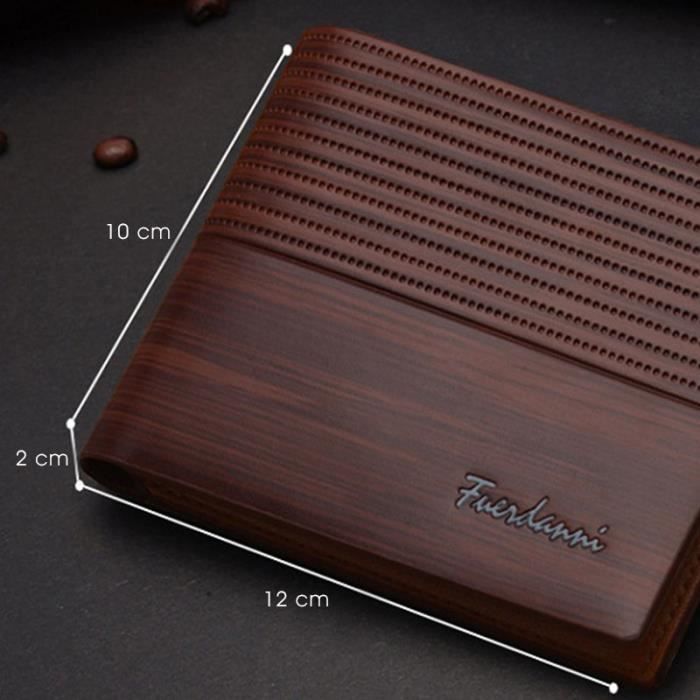 Cartera de piel sintética para hombre Fuerdanni - Café