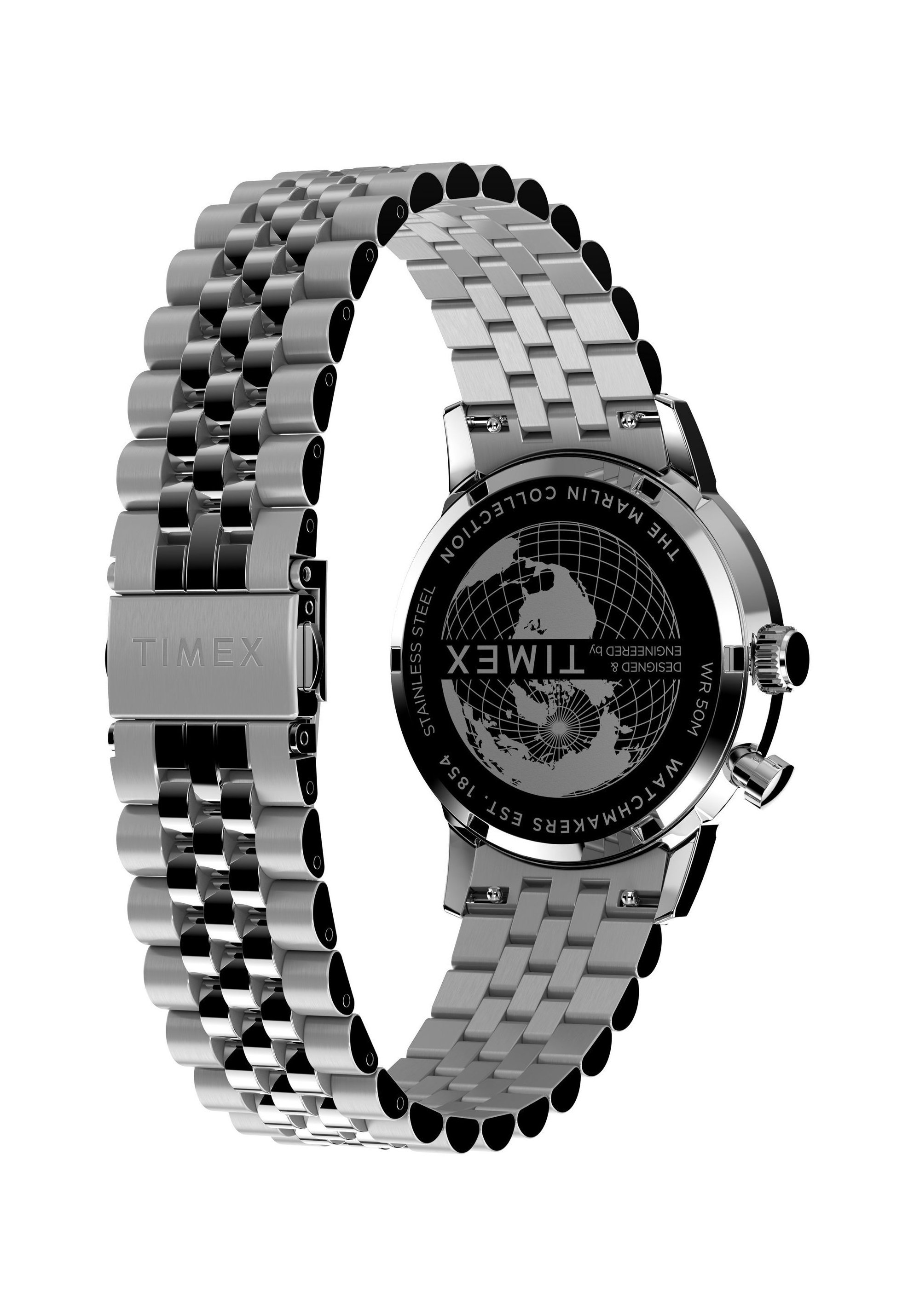 Timex MARLIN MOON PHASE - Zegarek chronograficzny - stal nierdzewna