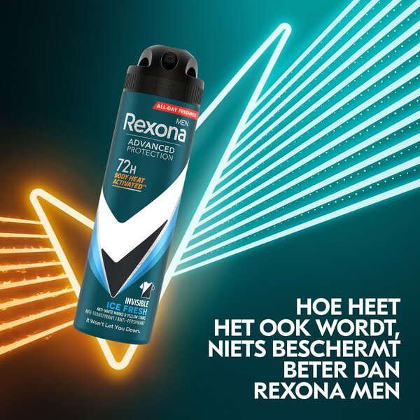 Rexona Men Advanced Protection Invisible Ice antitranspiranta aerosols vīriešiem, 150 ml