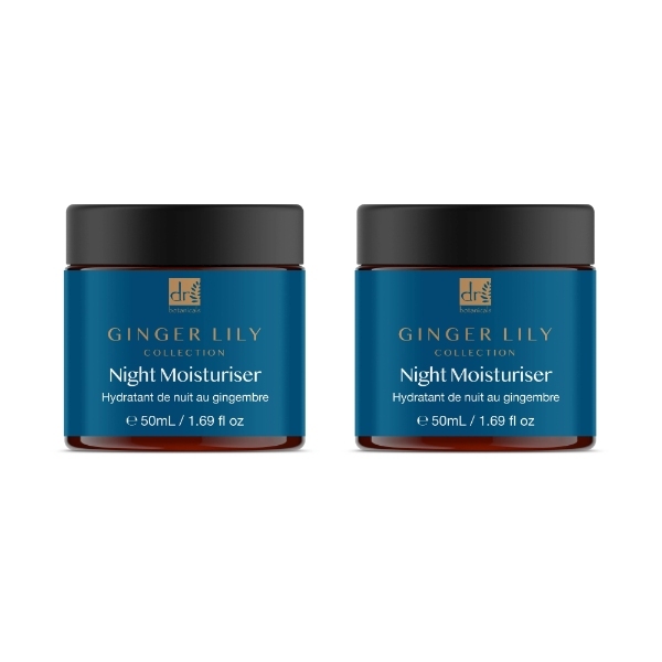 Dr. Botanicals Gingerlily naktinis drėkinamasis kremas, 2 vnt. pakuotėje, 50 ml