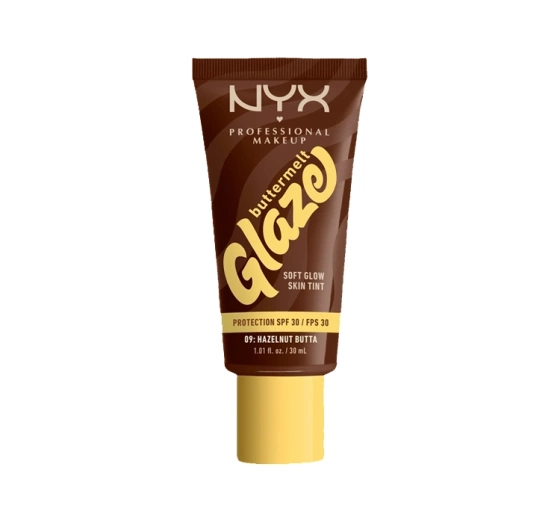 NYX Professional Makeup Buttermelt Glaze podkład w kremie SPF30 09 Hazelnut Butta 30 ml