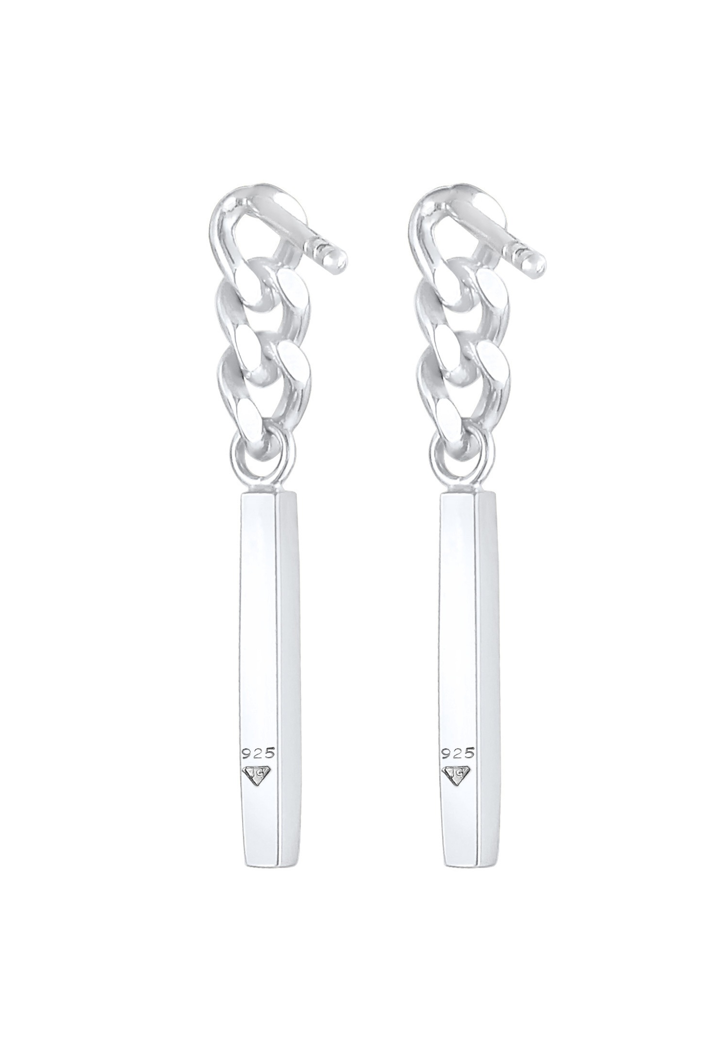 Elli Boucles pendentes pour dames tige au look Geo en 925/1000 argent massif