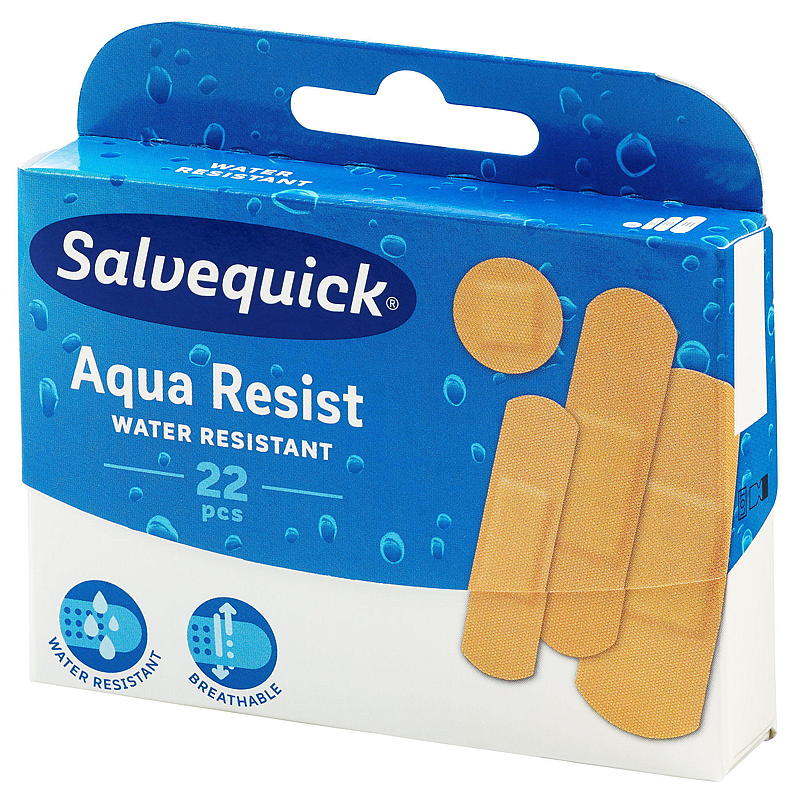 Salvequick Wasserdichtes Pflaster 22 Stück, Salvequick