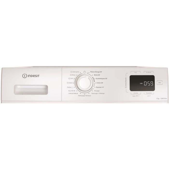 Lavatrice a carica frontale Indesit IM962MYTIMEFR MyTime - 9 kg - Induzione - Larghezza 60 cm - 1200 giri/min - Classe energetica A - Bianca