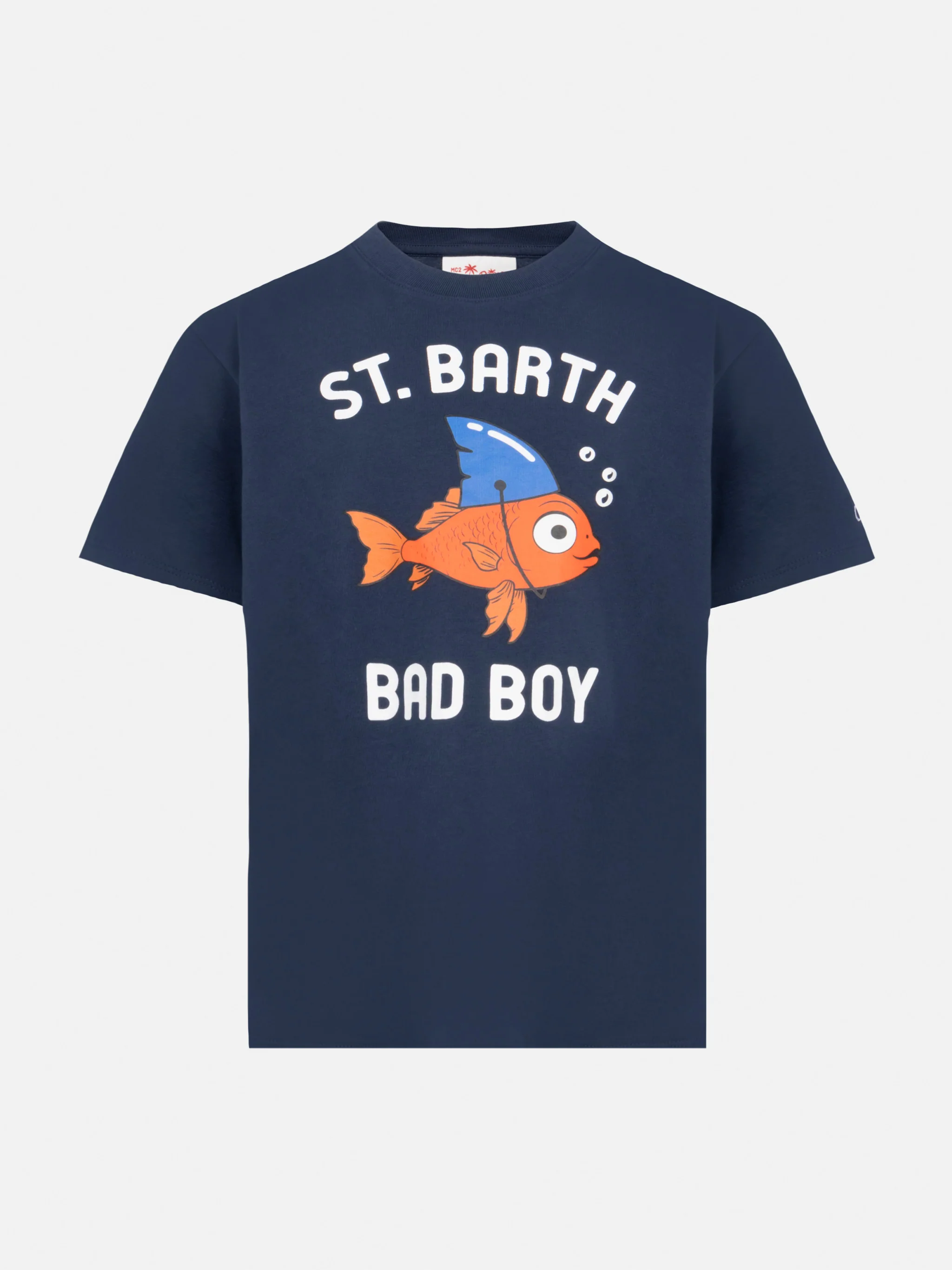 Katoenen T-shirt met St. Barth Bad Boy-print.