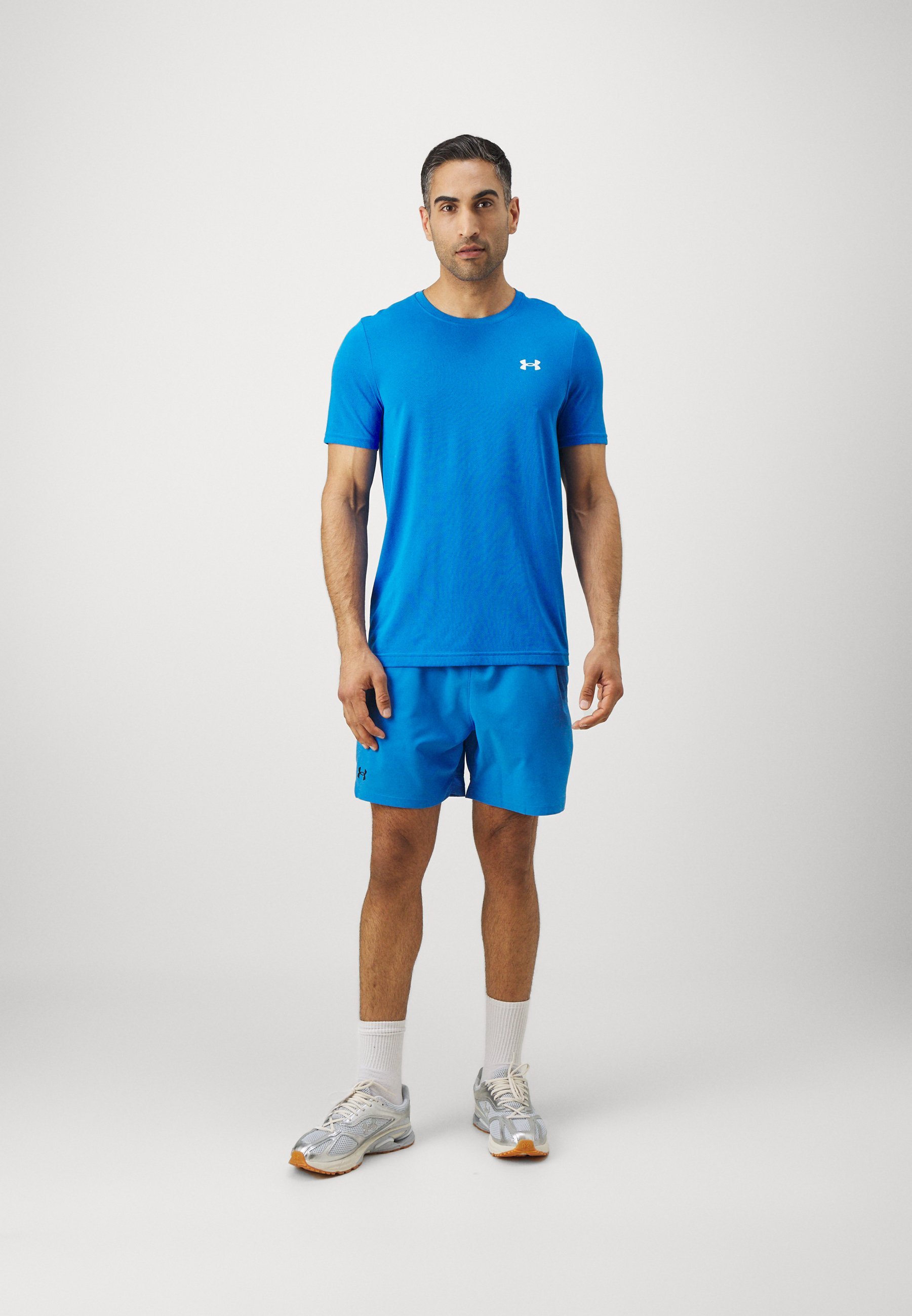 T-shirt Under Armour VANISH SEAMLESS NOVELTY - Stampa - blu atlantis/bianco