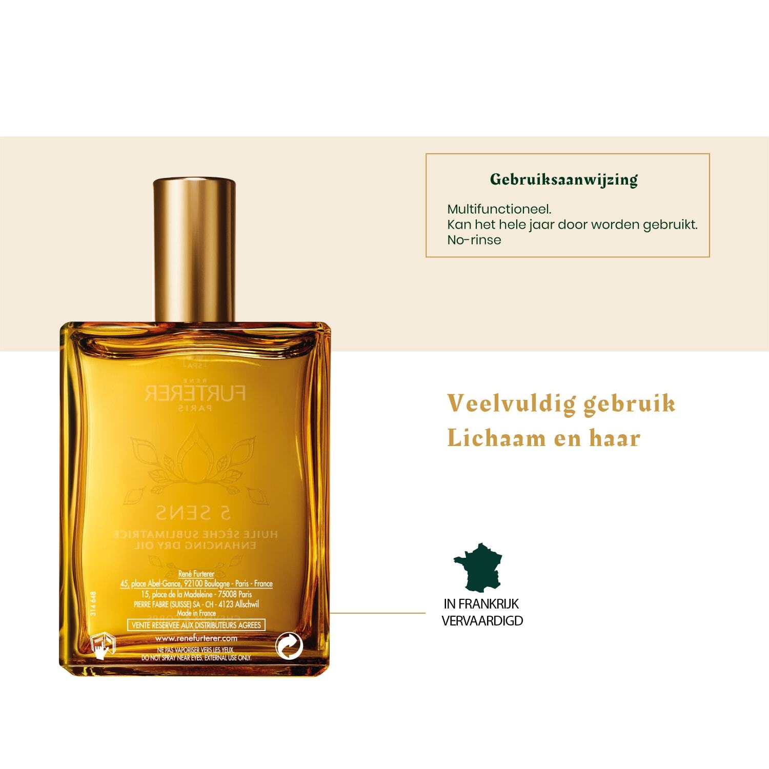 René Furterer ulje za kosu 5 Sens hranjivo suho ulje za kosu i tijelo - 100 ml