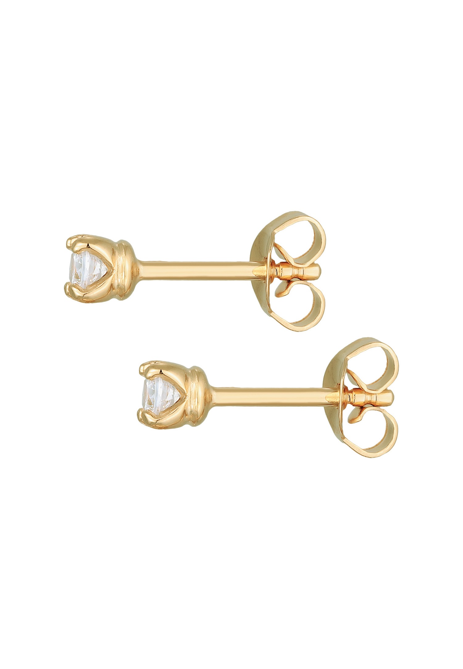 Elli PREMIUM Elli PREMIUM Boucles d'oreilles Femmes Clous d'oreilles Solitaire Basic avec Mossanite en argent sterling 925