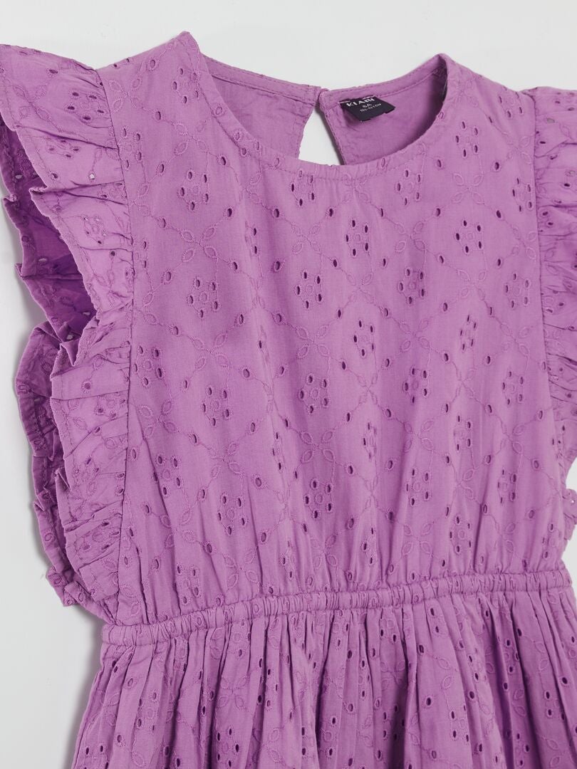Vestido de punto inglés - MORADO