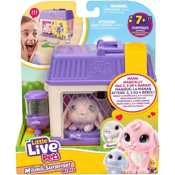 Playset - LITTLE LIVE PETS - Mama Surprise Bunnies - Babies included - Customizable accessories