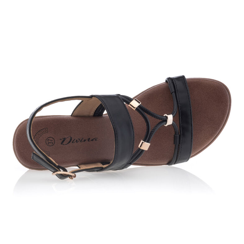 Sorte sandaler / sko med åben tå til kvinder