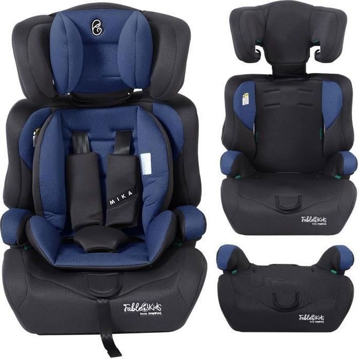 FableKids Child Car Seat | 3-Point Safety Harness | Car Seat for Children 76-150 cm | Blue