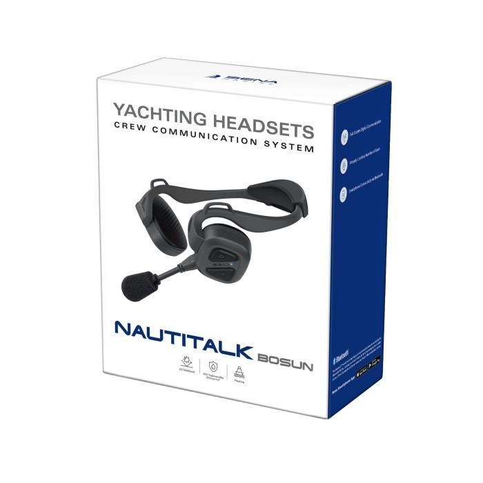 Casque microphone stéréo - SENA - Bosun - Bluetooth - Etanche - 10h d'autonomie - Portée de 800m à 1600 m - USB-C