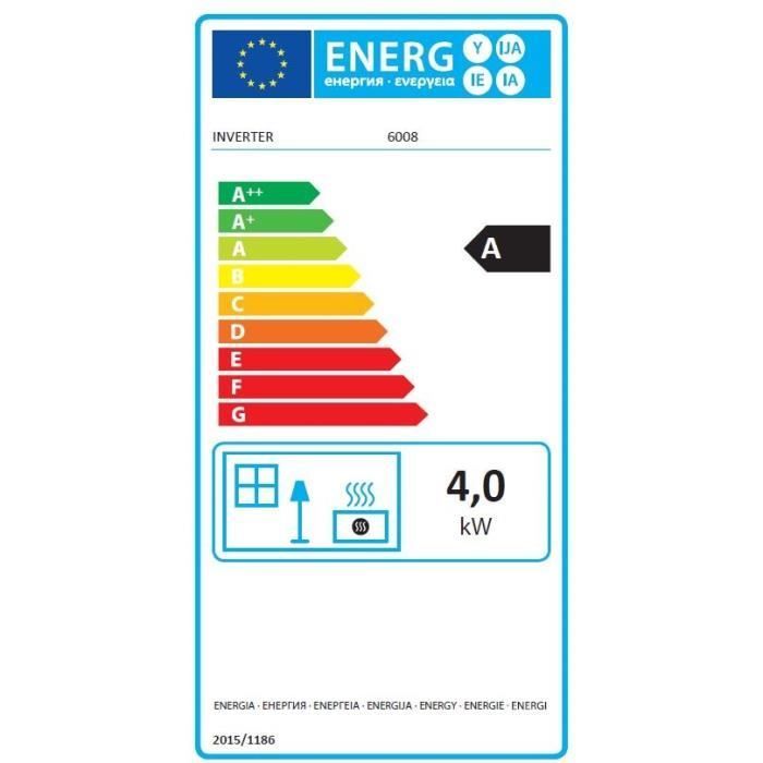 INVERTER 6008 - Riscaldatore elettronico a cherosene da 4000 Watt - Funzione ECO - Programmazione 24 ore - Rilevatore di CO2 - Blocco di sicurezza per bambini