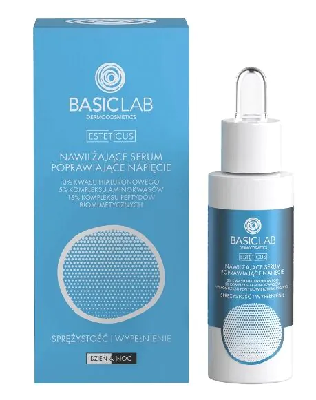 Basiclab Dermocosmetics Esteticus Nawilżające serum poprawiające napięcie 3% kw. hialuronowego, 30 ml