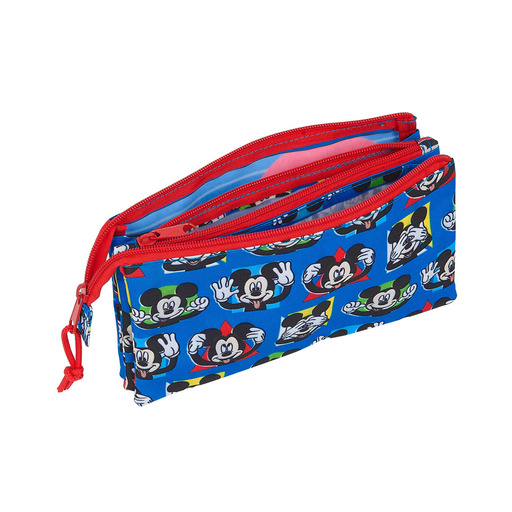 Safta Portatodo Triplo De Mickey Mouse Me Time, 220x30x120mm, Azul/roxo, Talla Única