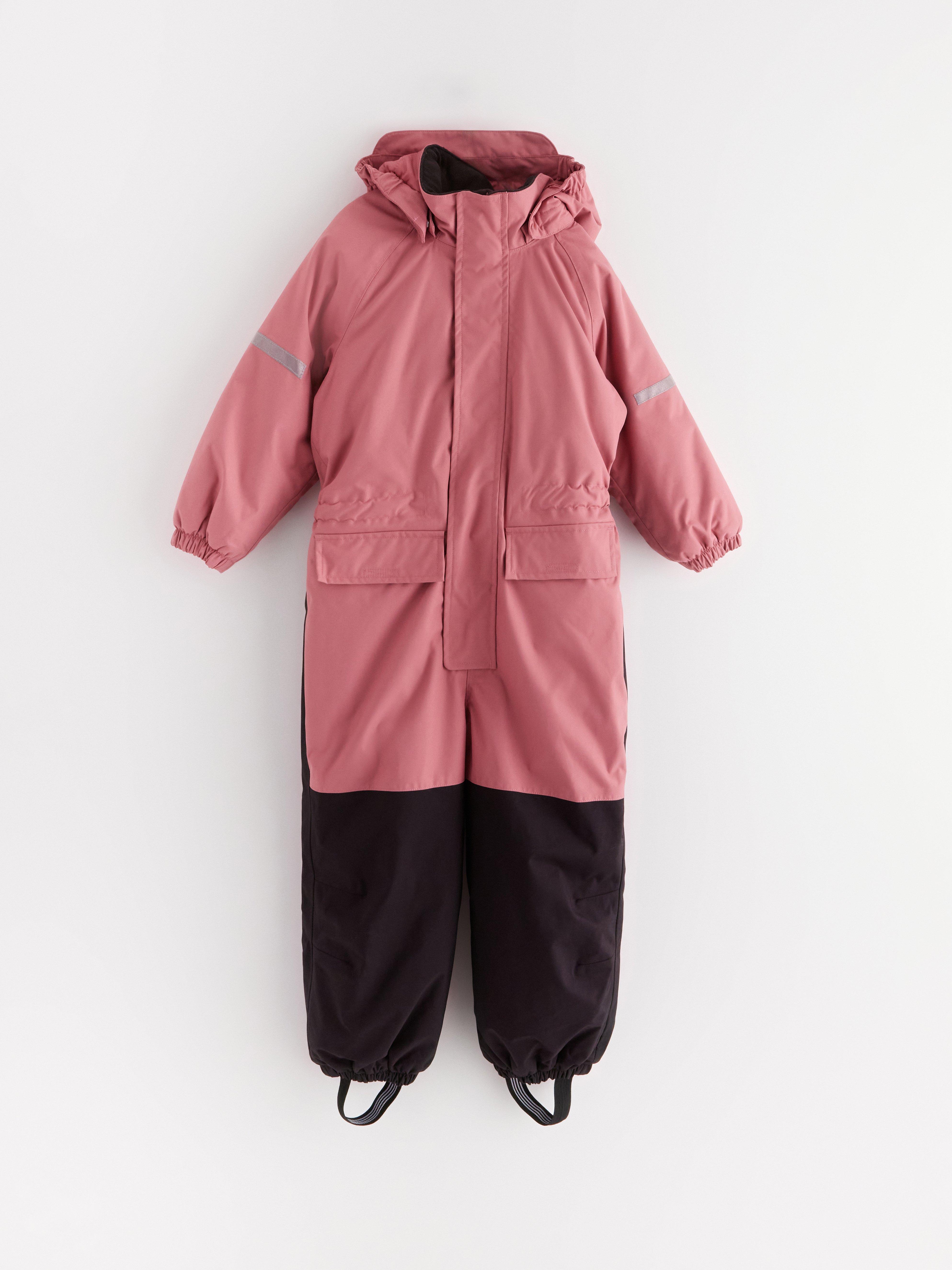 Combinaison imperméable rembourrée rose poudré
