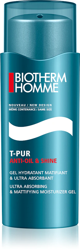 Biotherm Homme T-Pur Anti-Öl & Glanz Gel, mattierendes Gel mit feuchtigkeitsspendender Wirkung