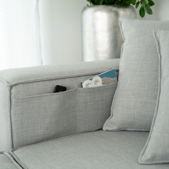 Modular Sofa VERONA, L, hellgrau
