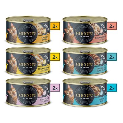 Encore Cat Tin in Broth 12 x 70g