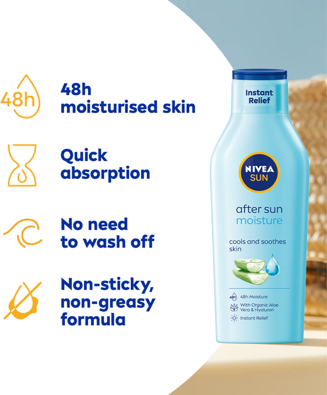 NIVEA SUN After Sun Feuchtigkeitsspendende After-Sun-Milch mit Aloe