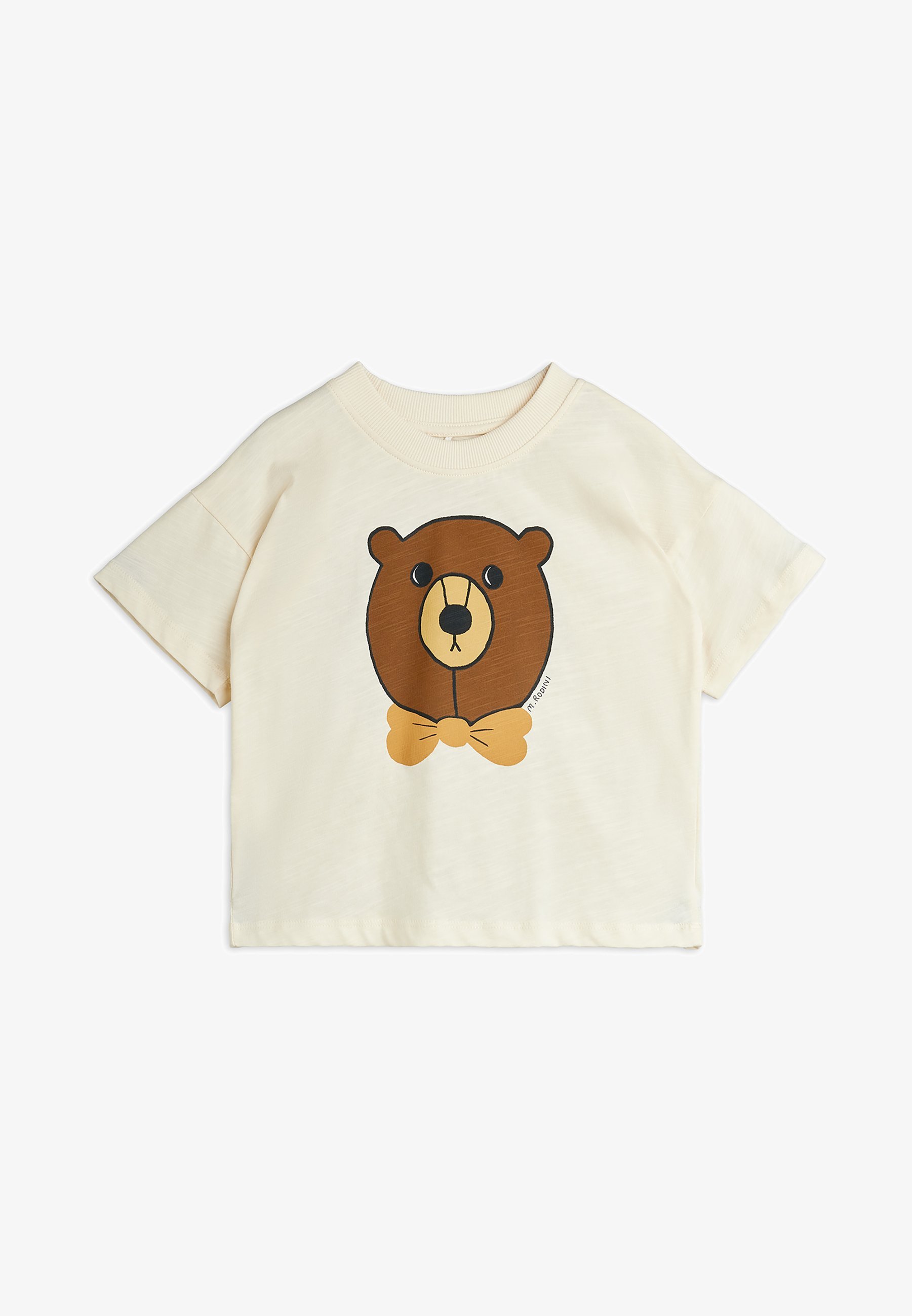 Camiseta Mini Rodini Bear Unissex - Estampa - off-white
