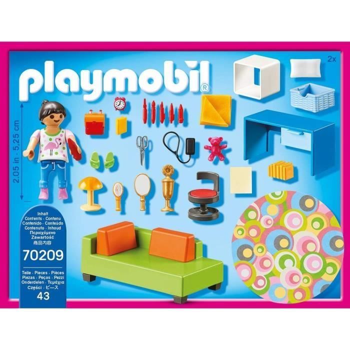 PLAYMOBIL 70209 Chambre d'enfant avec canapé-lit, Maison Traditionnelle, Dollhouse, 43 pièces, Dès 4 ans