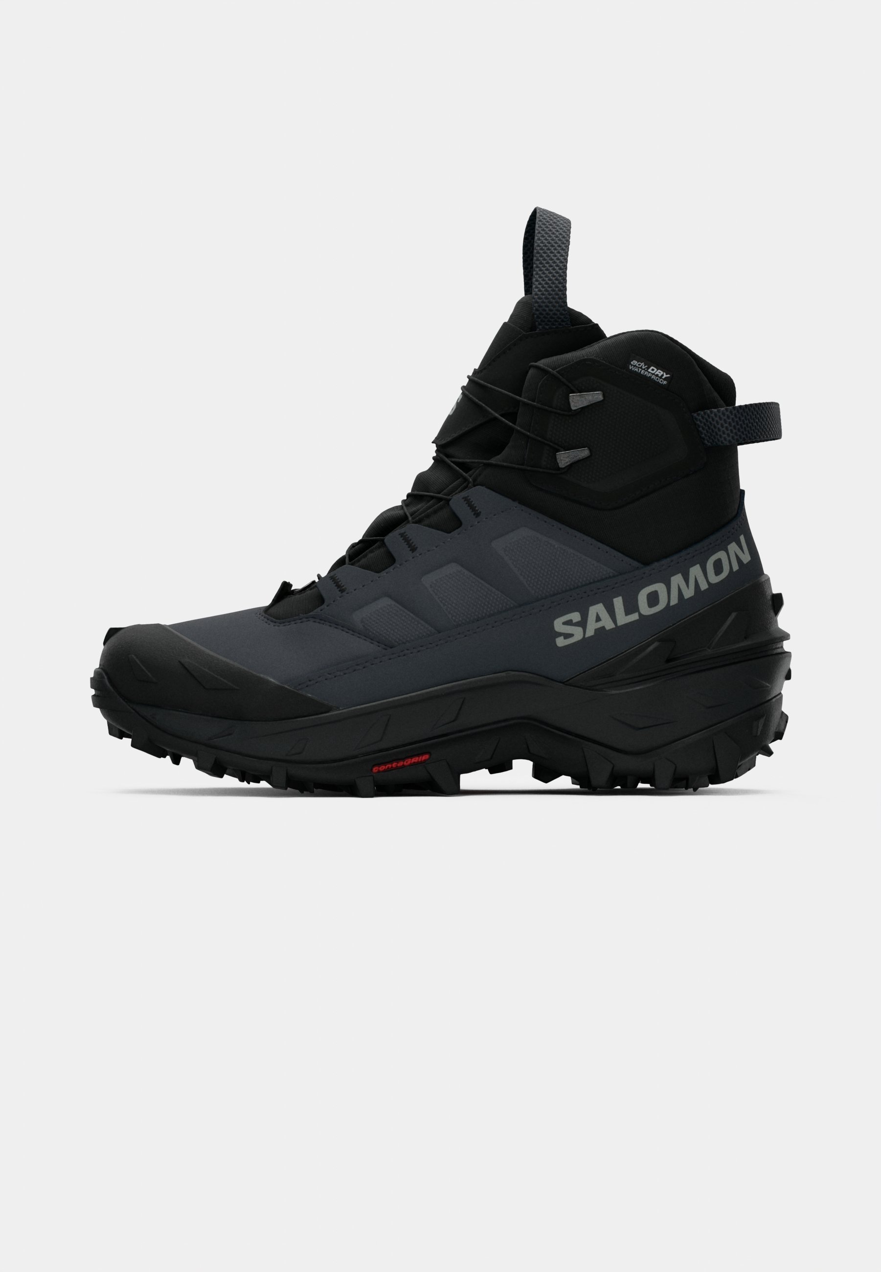 Salomon CROSSTRAK POWDER WP - Stivali invernali - asfalto/nero/pelle di squalo
