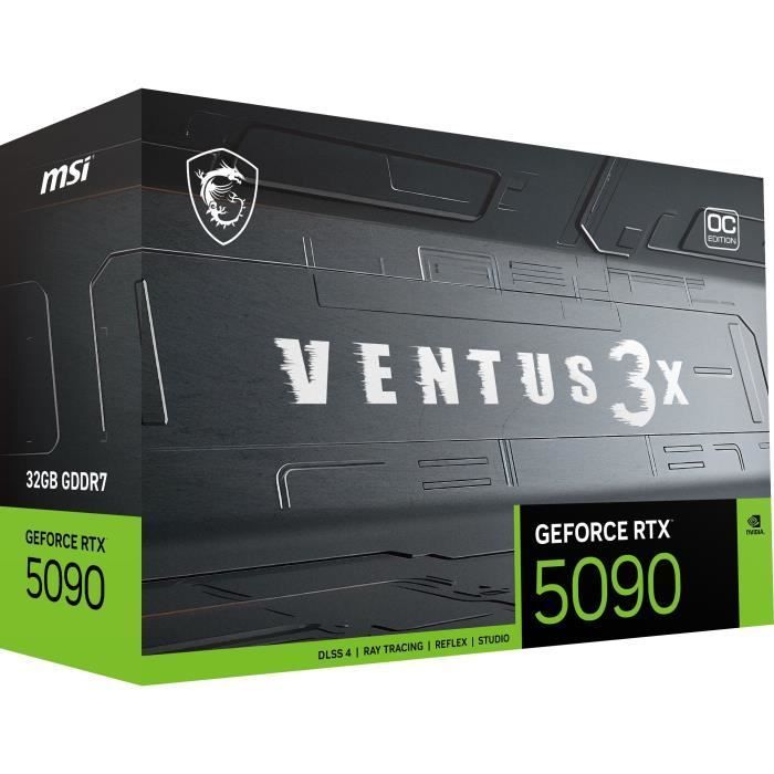 Carte graphique - MSI - VENTUS GEFORCE RTX 5090 32G 3X OC NVIDIA 32 Go GDDR7