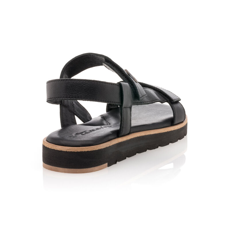 Svarte sandaler / sko med åpen tå til dame