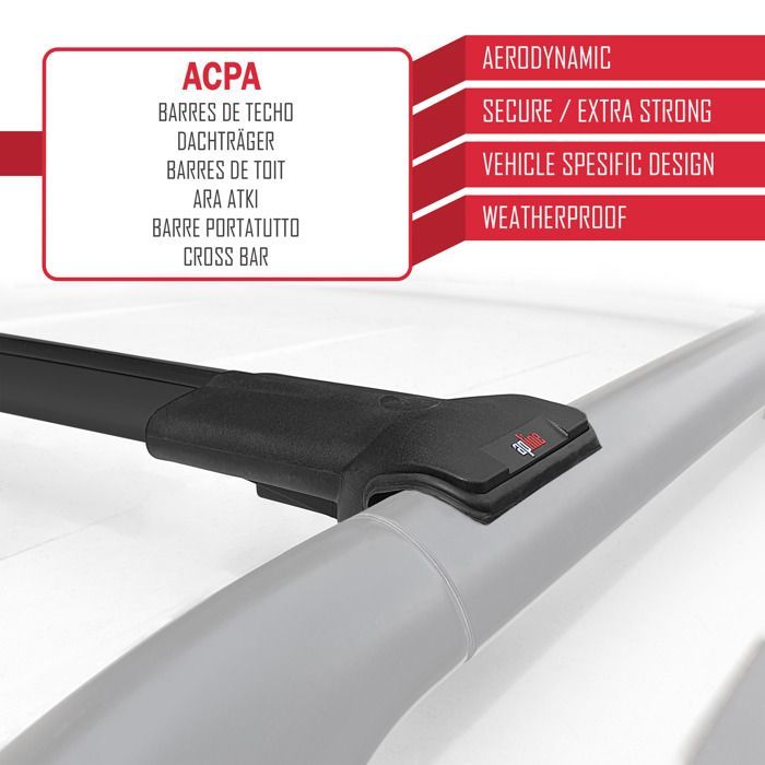 For Toyota Land Cruiser 2003-2009 FLY Model Roof Bars, Car Railing Luggage Carrier - Black