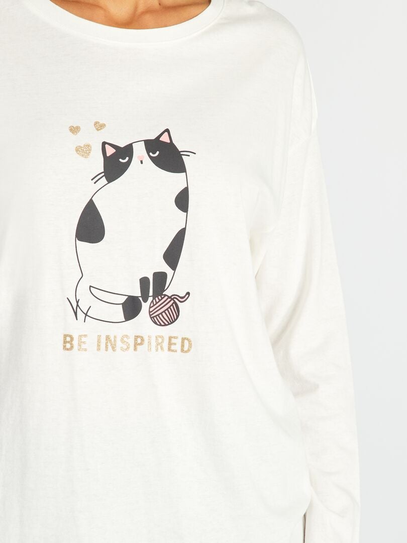 Conjunto de pijama de 2 piezas - BLANCO