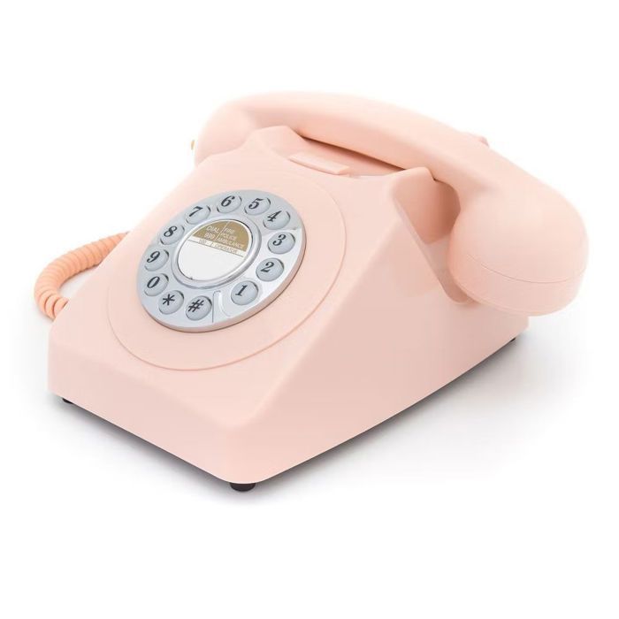 Téléphone fixe - GPO - 746 PUSH - Rétro - Bouton poussoir - Rose