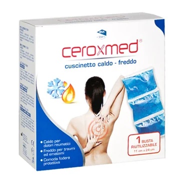 Compresa fría y caliente Ceroxmed de 11 x 24 cm, reutilizable.
