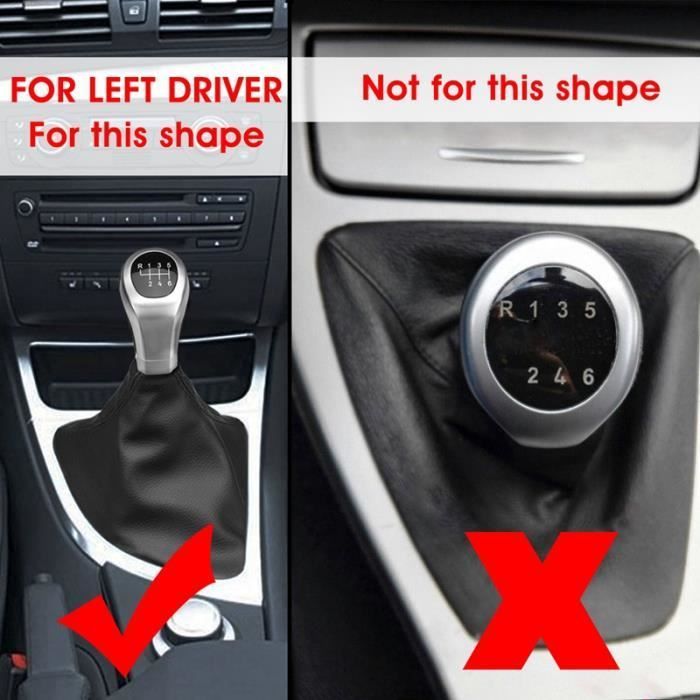 Pommeau de Levier de Vitesse Manuel 6 Vitesses Couvercle de Coffre de Levier de Vitesse Pour-Bmw Série 1 E81 E87 E87Lci E88 E82