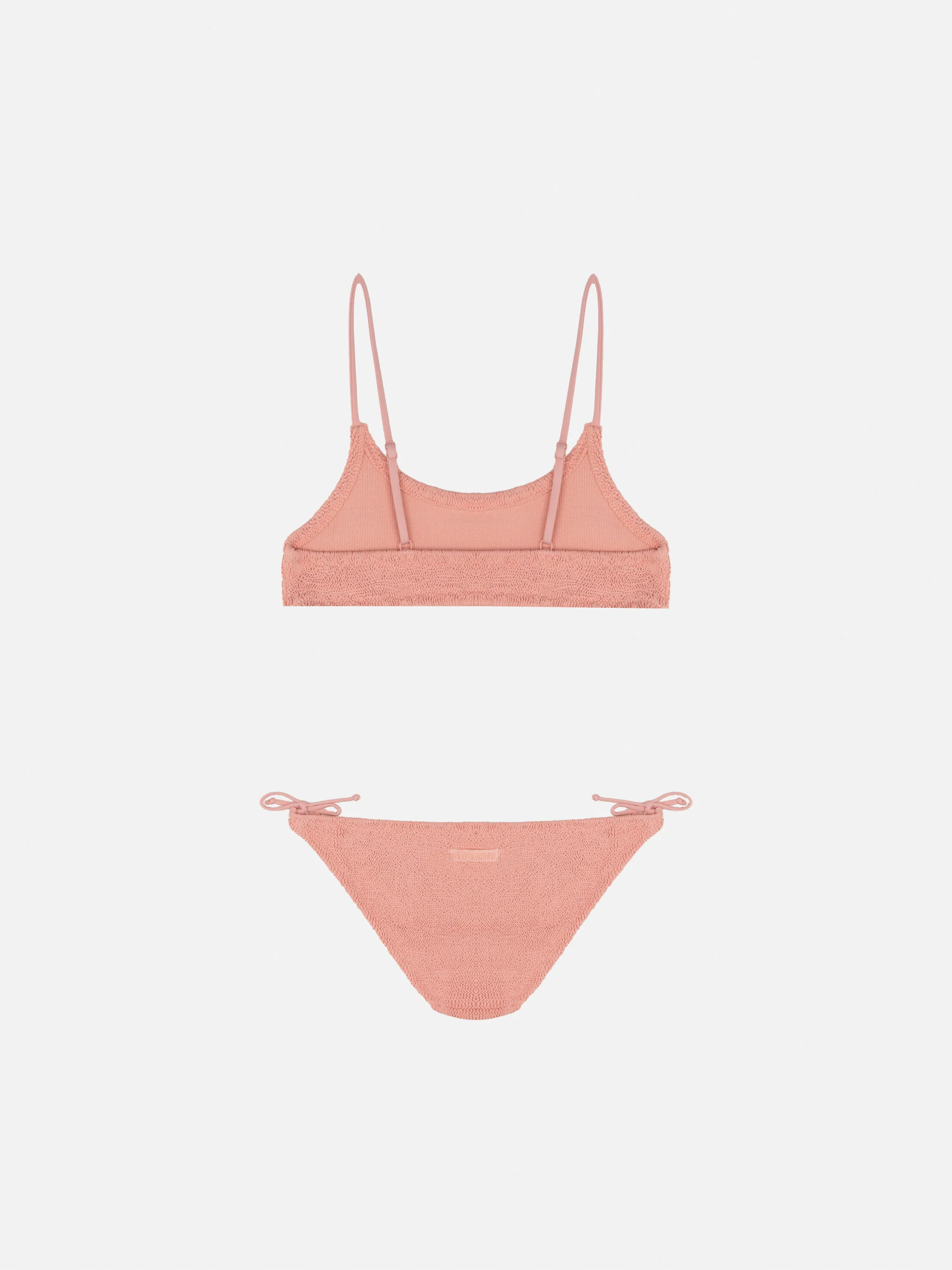 Bikini bralette Jaiden in crinkle rosa