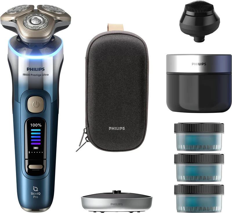 Barbeador elétrico Philips Series i9000 Prestige Ultra Day&Night XP9406/79 para homens