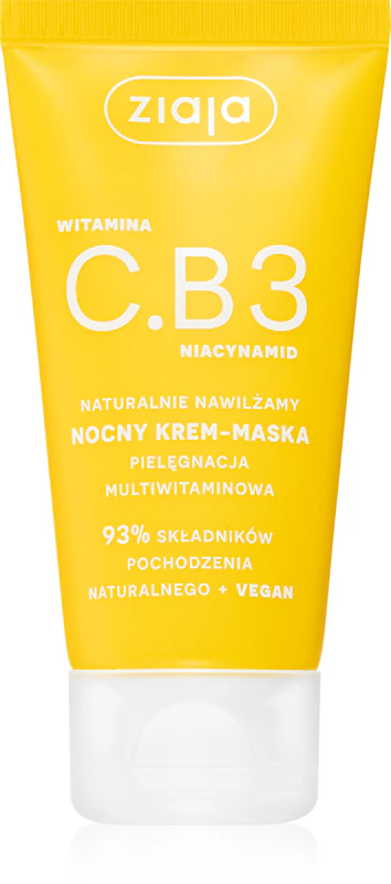 Ziaja Nočná krémová maska s vitamínom C.B3 a niacínamidom