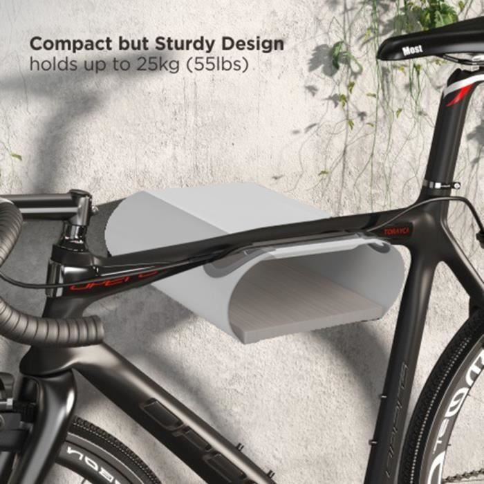 Soporte de pared para bicicletas - Maclean - MC-466 - Soporte de madera - Carga máxima 25 kg - Ideal para garaje/apartamento