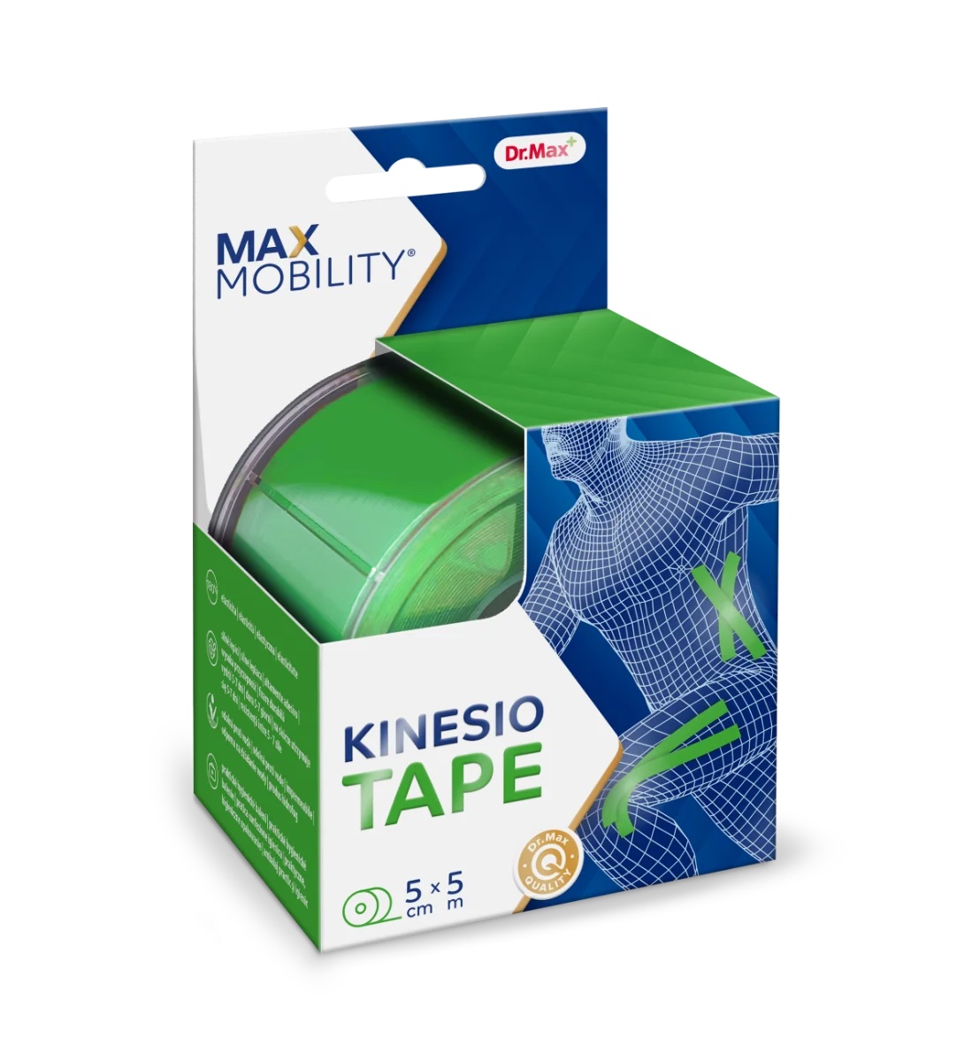 Kinesio tape DR. MAX Drmax Groen 5CMX5M Medische hulpmiddelen