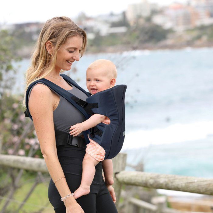 DREAMBABY 3-in-1 On-The-Move Baby Carrier - Lightweight, Breathable - Inward/Outward Facing and Back Carry - Navy Blue - 3.5-12kg