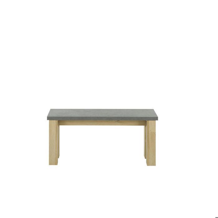 Banco para mesa cuadrada, efecto madera de roble claro/beige, duradero.