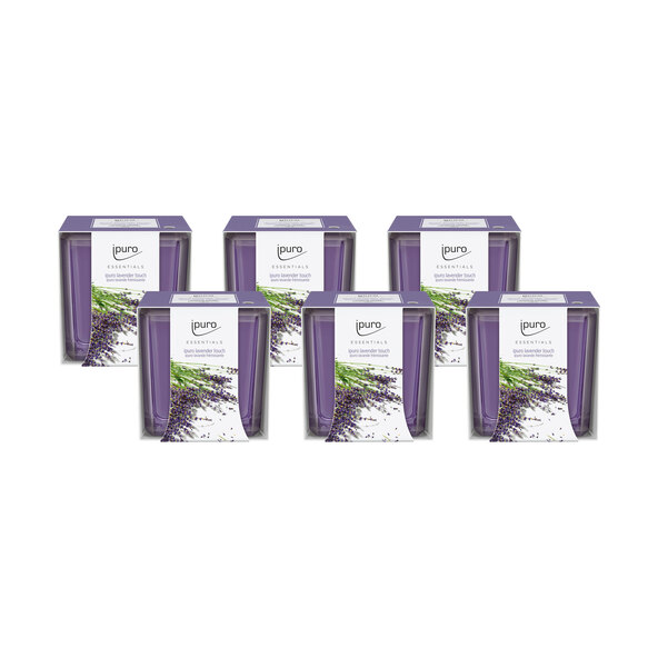 Duftkerze ESSENTIALS lavender touch, 6er Set