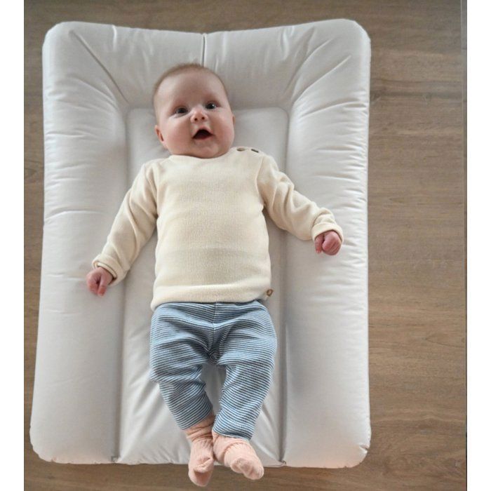 Matelas à langer 70x50 cm - Lot de 2 - Blanc + Blanc - avec label de qualité OEKO-TEX standard 100