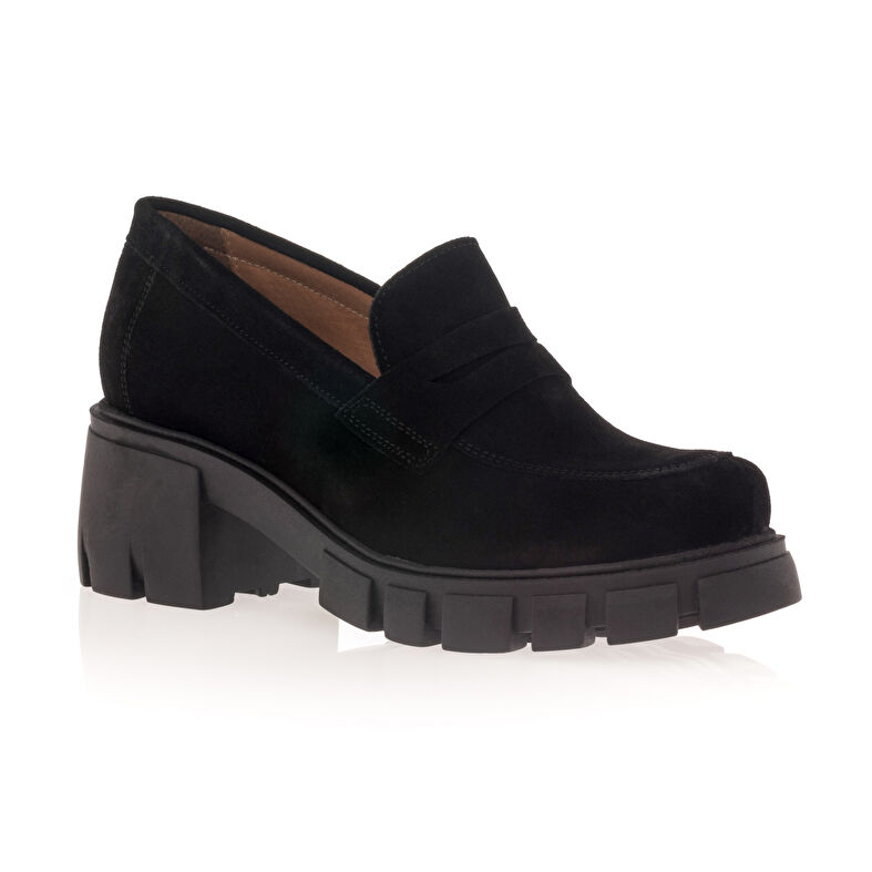 Svarta loafers/båtskor för kvinnor