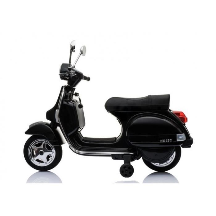 Scooter eléctrico VESPA de 12 V, color negro - Paquete de lujo