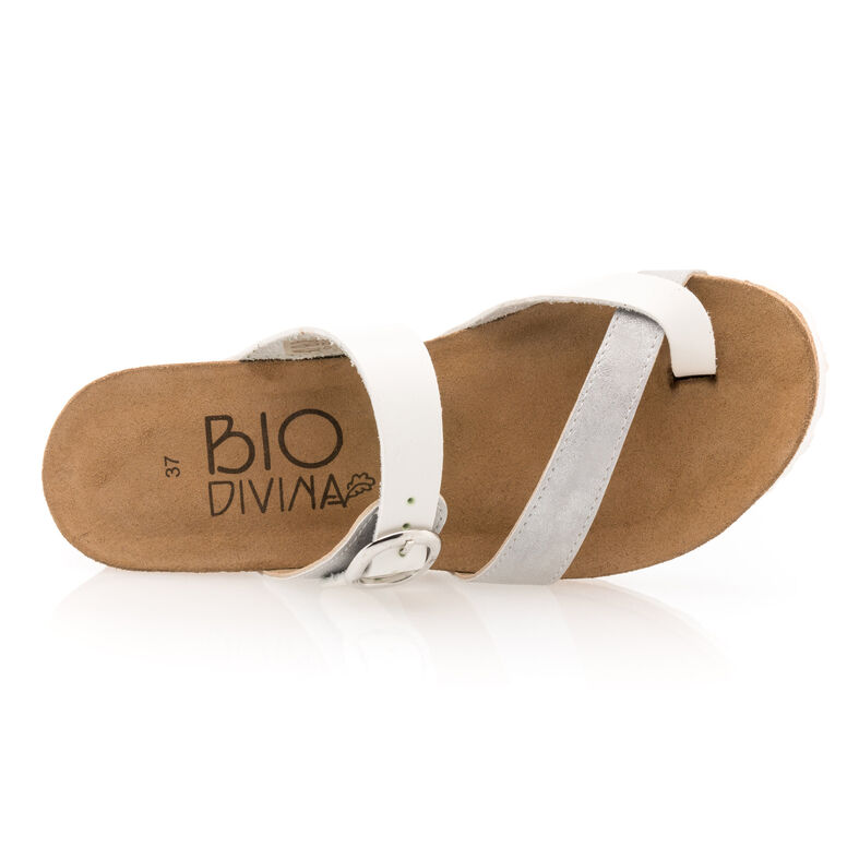 Sandalias blancas para mujer / Zapatos de punta abierta